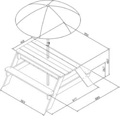 AXI Nick Zand & Water Picknicktafel In Antraciet/Bruin - Parasol Blauw/Wit - Picknick Tafel Voor Kinderen Van Hout -Tuin- En Buitenwinkels 1200x1159 1