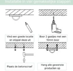 XYZ Goods - Luxe Plafondhaak - Hangmat Bevestigingsset - Schommelhaak - Ophangsysteem - Ophanghaak - Plafondbeugel - Bokszak - Schommelstoel - Hangstoel - RVS -Tuin- En Buitenwinkels 1200x1161