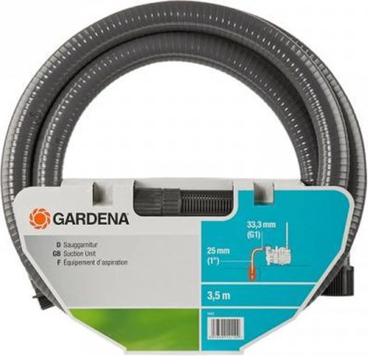 GARDENA Spiraal Aanzuigslang - Waterpomp - 3,5 M X 25 Mm 6 GARDENA Spiraal Aanzuigslang - Waterpomp - 3,5 M X 25 Mm - Afbeelding 6