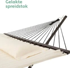 Vita5 Hangmat Met Standaard En Spreidstok – 2 Persoons – Incl. Bekerhouder - Afneembaar Kussen – Uv-bestendig – Beige -Tuin- En Buitenwinkels 1200x1166 3