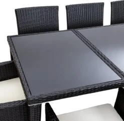 Tectake - Tuinmeubelset - 8 Persoons - Zwart -Tuin- En Buitenwinkels 1200x1174