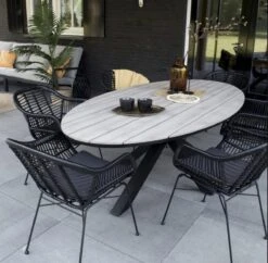 Ovale Tuintafel Cyprus 180cm | Wood | Polywood & Aluminium -Tuin- En Buitenwinkels 1200x1175