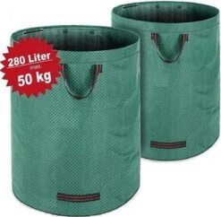 Gardebruk Tuinafvalzak - 2 Stuks 280L – 77x67cm/Opvouwbaar - Groen -Tuin- En Buitenwinkels 1200x1175 3