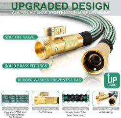 IBright Extra Sterke Uitrekbare Tuinslang - Flexibel - 15 Meter - Inclusief Opbergtas ,Sproeier ,Koppelstuk En Ophanghaak - Groen -Tuin- En Buitenwinkels 1200x1177 5