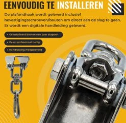 Itstrong® Plafondhaak Ophangsysteem Voor Binnen & Buiten – Ophanghaak Voor Bokszak – Schommel – Schommelstoel – Hangstoel - RVS -Tuin- En Buitenwinkels 1200x1178 1