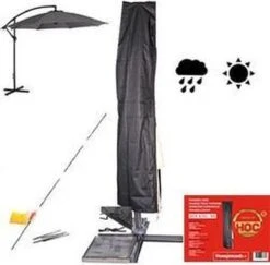 Parasolhoes - Ronde Zweefparasols T/m ø 4 M- Vierkante Zweefparasols T/m 3mx4m - Zware Dikke Kwaliteit - Met Stok Rits En Trekkoord -Tuin- En Buitenwinkels 1200x1180