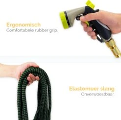Goliving Tuinslang Flexibel - 30 Meter - Uitrekbare Tuinslang Sproeier - Tuinsproeier - Zwart - Acht Standen - Met Opbergtas -Tuin- En Buitenwinkels 1200x1190 8