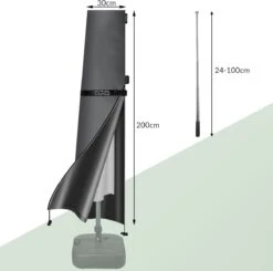 Kingsleeve Parasolhoes Tot Ø 330cm - Weerbestendig Robuust - Grijs -Tuin- En Buitenwinkels 1200x1191