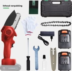 Mardin Mini Kettingzaag - Snoeizaag - Kettingzaag - Kettingzaag Electrisch Met 2 Accu - Inclusief Koffer - 1 Extra Accu - Rood -Tuin- En Buitenwinkels 1200x1193 5