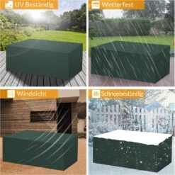 Kingsleeve Tuinmeubelhoes - Beschermhoes - Weerbestendig -308x138x89cm - Groen -Tuin- En Buitenwinkels 1200x1198