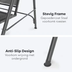 LifeGoods Schommelbank - 3-zits - Tot 250KG - Kantelbaar Dak - UV-bestendig Zonnescherm - 172x104x162cm - Grijs 18 LifeGoods Schommelbank - 3-zits - Tot 250KG - Kantelbaar Dak - UV-bestendig Zonnescherm - 172x104x162cm - Grijs -Tuin- En Buitenwinkels 1200x1200 102