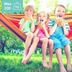 Dubbele Hangmat Rood Met Spreidstok - 1 Of 2 Persoons - Lig Oppervlak 190x150cm - Lengte 260cm -Tuin- En Buitenwinkels 1200x1200 1042