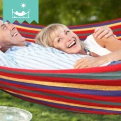 Dubbele Hangmat Rood - 1 Of 2 Persoons - Lig Oppervlak 190x150cm - Lengte 260cm -Tuin- En Buitenwinkels 1200x1200 1050