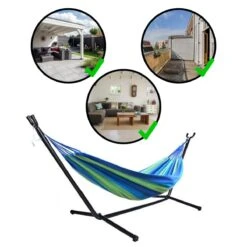 Hangmat Met Standaard En Opbergtas – 2 Persoons – Max. Draaggewicht 200Kg – Hangmatset – Hangmatten – Hang Mat Voor Binnen En Buiten – Hangmatstandaard – Hammock – Blauw / Groen 10 Hangmat Met Standaard En Opbergtas – 2 Persoons – Max. Draaggewicht 200Kg – Hangmatset – Hangmatten – Hang Mat Voor Binnen En Buiten – Hangmatstandaard – Hammock – Blauw / Groen -Tuin- En Buitenwinkels 1200x1200 1069