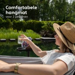 Vita5 Hangmat Met Standaard – 2 Persoons – Incl. Bekerhouder – 205kg Draaggewicht – Grijs 13 Vita5 Hangmat Met Standaard – 2 Persoons – Incl. Bekerhouder – 205kg Draaggewicht – Grijs -Tuin- En Buitenwinkels 1200x1200 1091