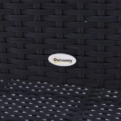 Outsunny Polyrotan Tuinbank 2-zits Parkbank Bank Staal Zwart 867-022 -Tuin- En Buitenwinkels 1200x1200 117