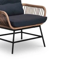 BUITEN Living Dex Wicker Loungestoel Tuin Incl. Wicker Voetenbank | Wicker + Aluminium | Bamboe Antraciet -Tuin- En Buitenwinkels 1200x1200 12