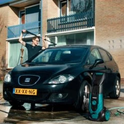 VONROC Hogedrukreiniger V18-2 1800W – 140 Bar – 420 L/h – Incl. 8m Slang, Geïntegreerde Reinigingsmiddelen Tank, Terrasreiniger, Spuitstukken En Accessoires -Tuin- En Buitenwinkels 1200x1200 1233