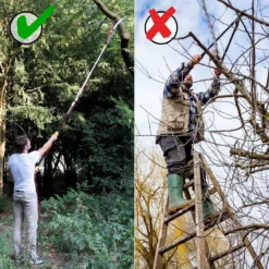 Iceberk Snoeischaar + Snoeizaag (1,45 - 3,70 M) - Telescopische Snoeischaar Voor Het Snoeien Van Bomen En Dichte Struiken Zonder Ladder -Tuin- En Buitenwinkels 1200x1200 1250