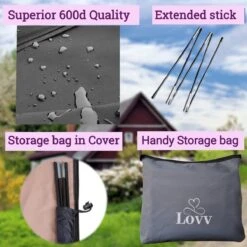 Parasolhoes Voor Zweefparasol–Waterdicht-met Rits En Stok-Superieure Kwaliteit-280cm X 81cm -Tuin- En Buitenwinkels 1200x1200 142