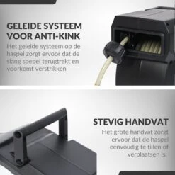 Buxibo - Wandslangenbox 20 Meter + 2 Meter - Tuinslang Met Haspel - 9 Sproei Standen - Slangenhouder 180° Draaibaar - Tuinslanghaspel Zwart+ Gratis Sproeier - Zwart -Tuin- En Buitenwinkels 1200x1200 1520