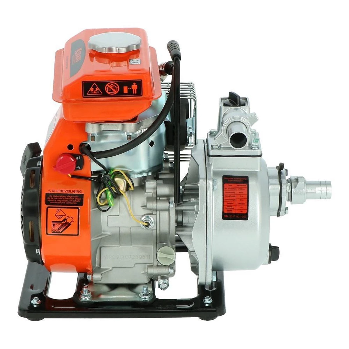 Kibani Waterpomp 8.000 Liter P/uur - 98 Cc / 1.5 PK 4-takt Benzine Motor - 4000 Toeren/Minuut - Doorstroming 8 M³ P/uur - Tuinpomp 9 Kibani Waterpomp 8.000 Liter P/uur - 98 Cc / 1.5 PK 4-takt Benzine Motor - 4000 Toeren/Minuut - Doorstroming 8 M³ P/uur - Tuinpomp - Afbeelding 9