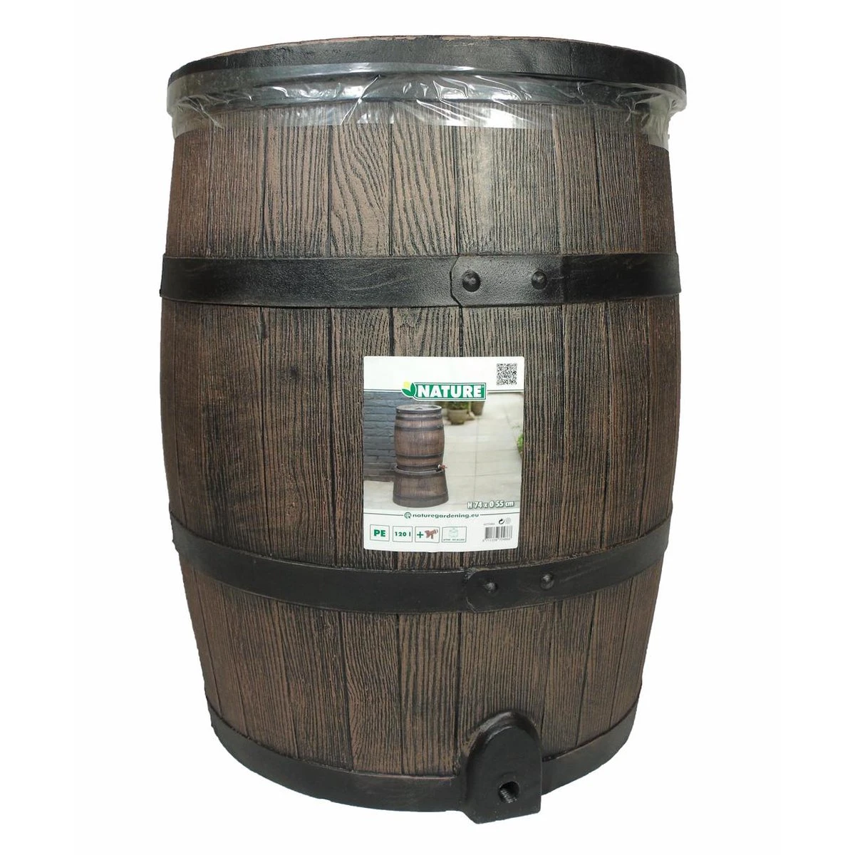 Nature - Regenton - Whiskyvat - 120L - H66 X Ø50,5cm 3 Nature - Regenton - Whiskyvat - 120L - H66 X Ø50,5cm - Afbeelding 3