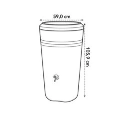 Elho Green Basics Regenton - Regenton - Living Black - Buiten - 200 Liter -Tuin- En Buitenwinkels 1200x1200 1786