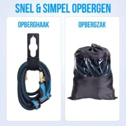 Strex Flexibele Tuinslang 15M Met Sproeikop - Uitrekbaar - Incl. Koppelingen, Ophanghaak & Opbergzak -Tuin- En Buitenwinkels 1200x1200 1827