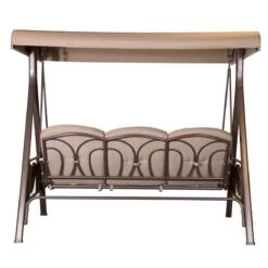 SORARA® Luxe Schommelbank Met Zonnescherm - Bruin - Zware Kwaliteit. -Tuin- En Buitenwinkels 1200x1200 183