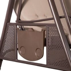 SORARA® Luxe Schommelbank Met Zonnescherm - Bruin - Zware Kwaliteit. -Tuin- En Buitenwinkels 1200x1200 184