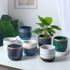 Bloempotten Binnen - Keramiek - Gouden Rand - Bloempot Buiten - Afvoergat 24 Cm - Wit Zwart – Groot 9 Bloempotten Binnen - Keramiek - Gouden Rand - Bloempot Buiten - Afvoergat 24 Cm - Wit Zwart – Groot -Tuin- En Buitenwinkels 1200x1200 2006