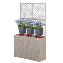 Casaria Polyrattan Bloembak – 3 Bakken Klimophek - Crème -Tuin- En Buitenwinkels 1200x1200 2042