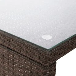 Teamson Home 3-Delig Hoek Loungeset - Tuinmeubelen - Tuinbank - Omvat Tafel En Kussens - Rotan - Bruin/Wit -Tuin- En Buitenwinkels 1200x1200 21