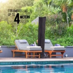 MaxxGarden Parasolhoes - Afdekhoes Voor Zweefparasol - Beschermhoes - 200-400 Cm - Met Rits En Trekkoord - Zwart -Tuin- En Buitenwinkels 1200x1200 23