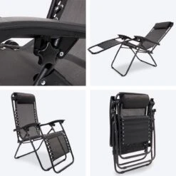 LifeGoods Opvouwbare Tuinstoelen - Verstelbaar Zonnescherm - 2 Stuks - 30°-90° Verstelbaar - Metaal - Zwart -Tuin- En Buitenwinkels 1200x1200 298