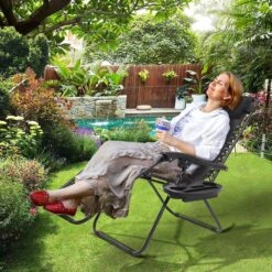 LifeGoods Opvouwbare Tuinstoelen - Verstelbaar Zonnescherm - 2 Stuks - 30°-90° Verstelbaar - Metaal - Zwart -Tuin- En Buitenwinkels 1200x1200 299