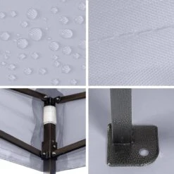 LifeGoods Partytent - 3x3 M - Easy Up - Opvouwbaar - Waterdicht - Draagtas Met Wieltjes - Donkergrijs -Tuin- En Buitenwinkels 1200x1200 3