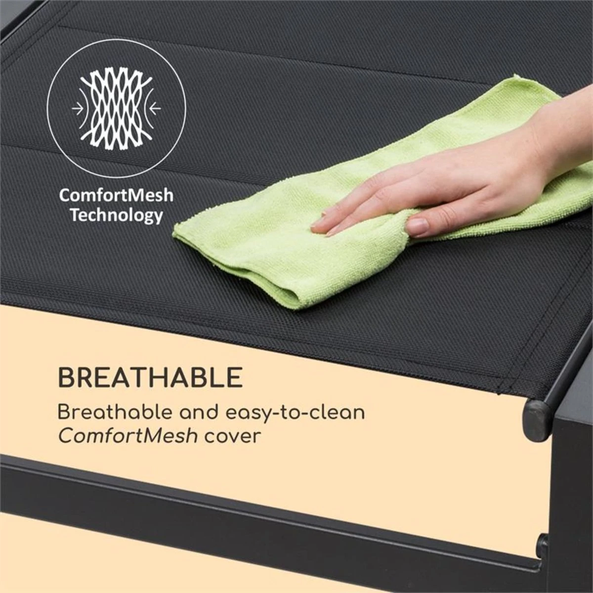 Blumfeldt Renazzo Lounge Ligstoel - Ligbed Voor De Tuin - Aluminium Tuinstoel - 6 Standen - Waterafstotend - Bekleding Van 70 % Pvc En 30 % Polyetheen - Zwart 4 Blumfeldt Renazzo Lounge Ligstoel - Ligbed Voor De Tuin - Aluminium Tuinstoel - 6 Standen - Waterafstotend - Bekleding Van 70 % Pvc En 30 % Polyetheen - Zwart - Afbeelding 4