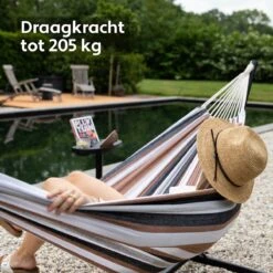 Vita5 Hangmat Met Standaard – 2 Persoons – Incl. Bekerhouder – 205kg Draaggewicht – Blauw/Wit/Bruin 16 Vita5 Hangmat Met Standaard – 2 Persoons – Incl. Bekerhouder – 205kg Draaggewicht – Blauw/Wit/Bruin -Tuin- En Buitenwinkels 1200x1200 31
