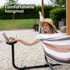 Vita5 Hangmat Met Standaard – 2 Persoons – Incl. Bekerhouder – 205kg Draaggewicht – Blauw/Wit/Bruin 21 Vita5 Hangmat Met Standaard – 2 Persoons – Incl. Bekerhouder – 205kg Draaggewicht – Blauw/Wit/Bruin -Tuin- En Buitenwinkels 1200x1200 33