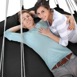 Hangnest Voor Binnen & Buiten. Met Groot En Dik Kussen Voor Volwassenen & Kinderen. Belastbaar Tot 125 Kg. VITA5 (Zwart) -Tuin- En Buitenwinkels 1200x1200 331