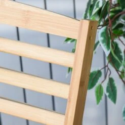 Outsunny Tuin Schommelstoel, Relaxstoel, Tuinstoel, Bamboe Multiplex Naturel 84A-171 -Tuin- En Buitenwinkels 1200x1200 354