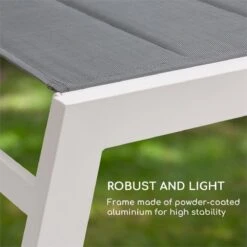 Blumfeldt Renazzo Lounge Ligstoel - Ligbed Voor De Tuin - Aluminium Tuinstoel - 6 Standen - Waterafstotend - Bekleding Van 70 % Pvc En 30 % Polyetheen - Grijs -Tuin- En Buitenwinkels 1200x1200 382