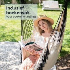 Vita5 XXL Hangstoel | Binnen&Buiten Hangnest | Incl. 2 Kussens En Boekenvak | Volwassenen&Kinderen | Hangmatstoel Tot 225kg | Beige 13 Vita5 XXL Hangstoel | Binnen&Buiten Hangnest | Incl. 2 Kussens En Boekenvak | Volwassenen&Kinderen | Hangmatstoel Tot 225kg | Beige -Tuin- En Buitenwinkels 1200x1200 409
