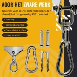 Itstrong® Plafondhaak Ophangsysteem Voor Binnen & Buiten – Ophanghaak Voor Bokszak – Schommel – Schommelstoel – Hangstoel - RVS -Tuin- En Buitenwinkels 1200x1200 432