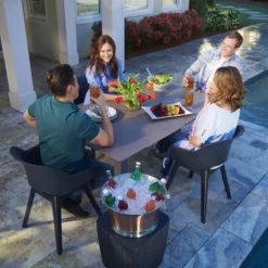 Allibert Akola Tuinstoelen - 2 Stuks -56,5x55x80cm - Donkergrijs -Tuin- En Buitenwinkels 1200x1200 464