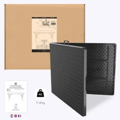 LifeGoods Klaptafel - Inklapbaar - 180 Cm - 6 Tot 8 Personen - Zwart -Tuin- En Buitenwinkels 1200x1200 501