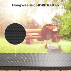 LifeGoods Klaptafel - Inklapbaar - 180 Cm - 6 Tot 8 Personen - Zwart -Tuin- En Buitenwinkels 1200x1200 502