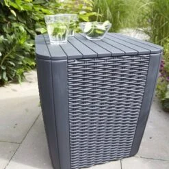 ALLIBERT Keter Luzon Opbergtafel - 39x39x43cm - Donkergrijs -Tuin- En Buitenwinkels 1200x1200 507